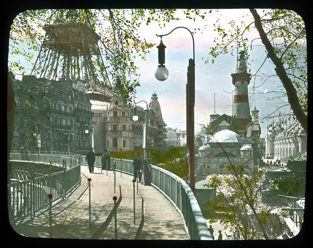 パリ万博：動く歩道、1900（ランタンスライド）